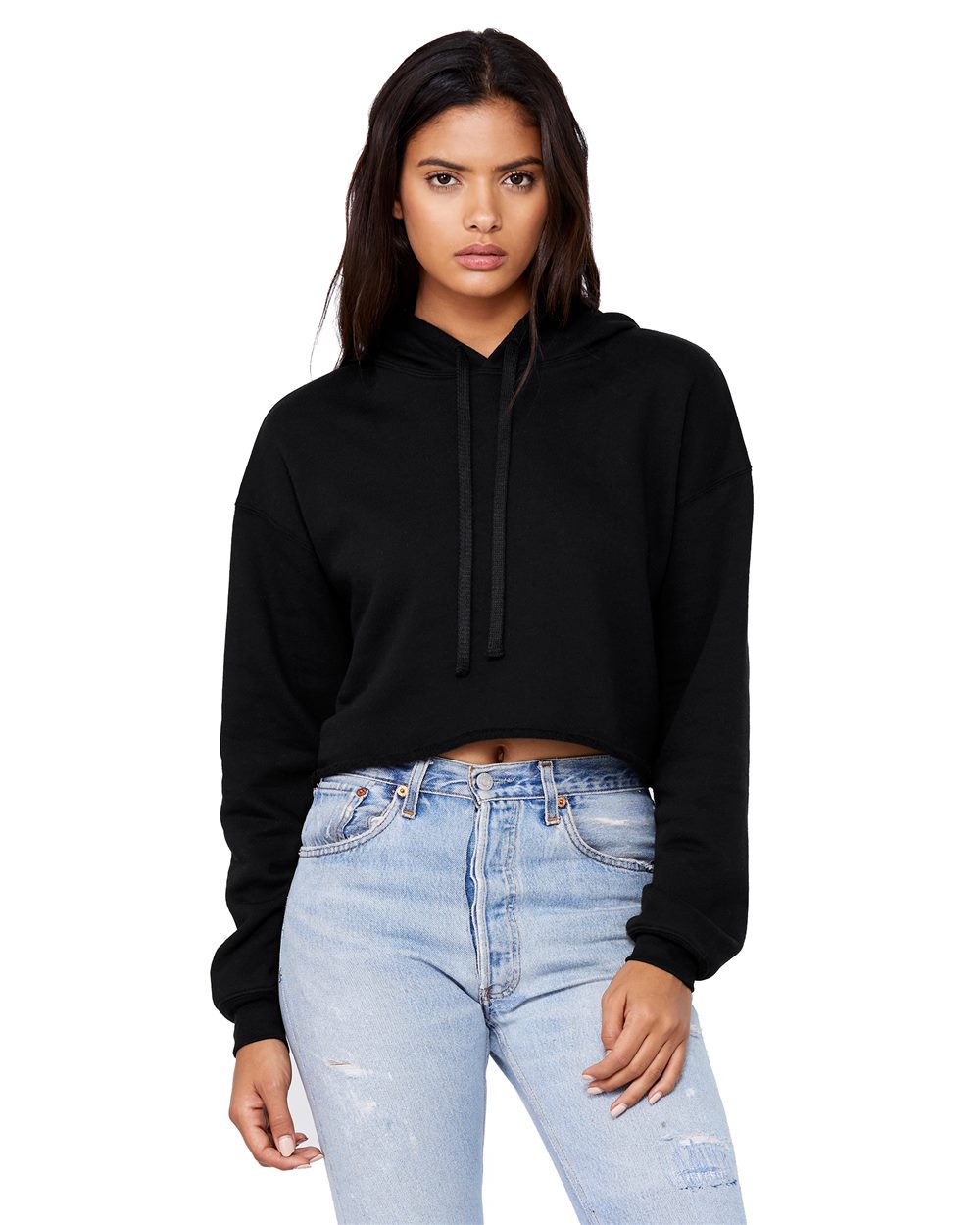 Women's Crop Fleece Hoodie 7502