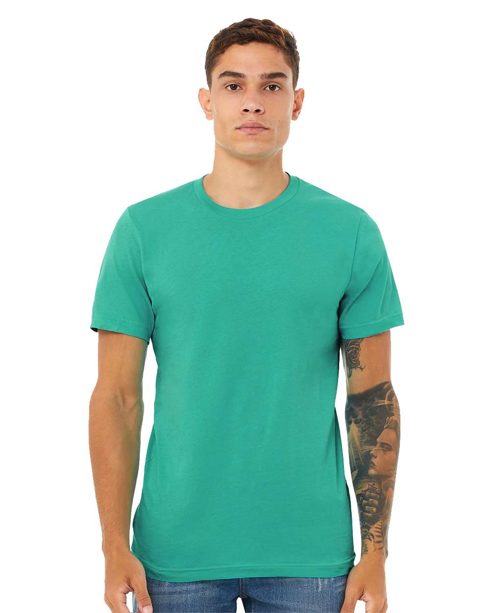 BELLA + CANVAS Unisex Jersey Tee 3001 mdl Teal Color BELLA + CANVAS Unisex Jersey Tee
