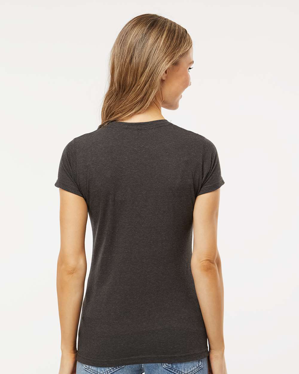 M&O Women's Deluxe Blend T-Shirt 3540 #colormdl_Heather Graphite