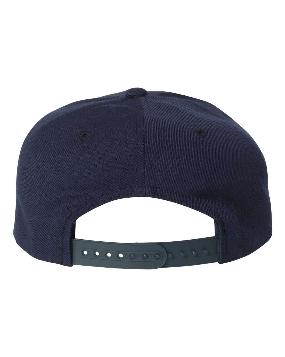 YP Classics Wool Blend Snapback Cap 5089M Navy Color Wool Blend Snapback Cap Back View