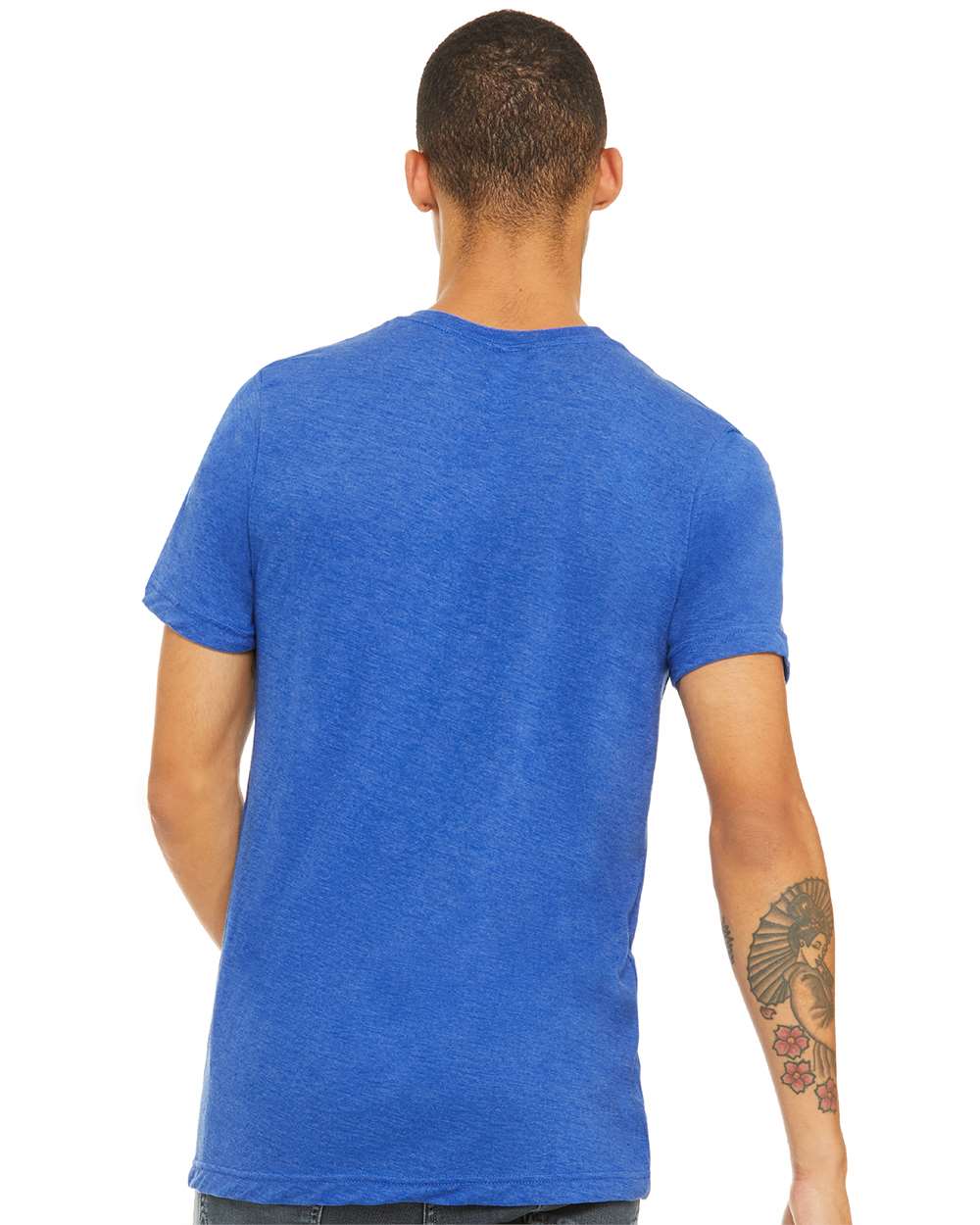 BELLA + CANVAS Unisex Triblend Tee 3413 #colormdl_True Royal Triblend