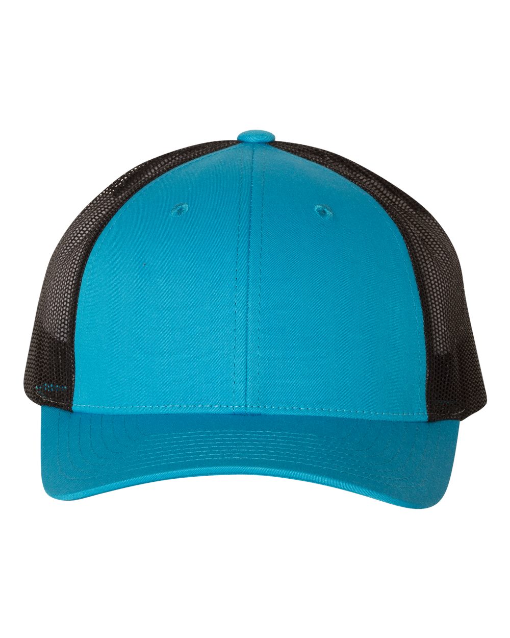 Cyan and Black Color Richardson Low Pro Trucker Cap