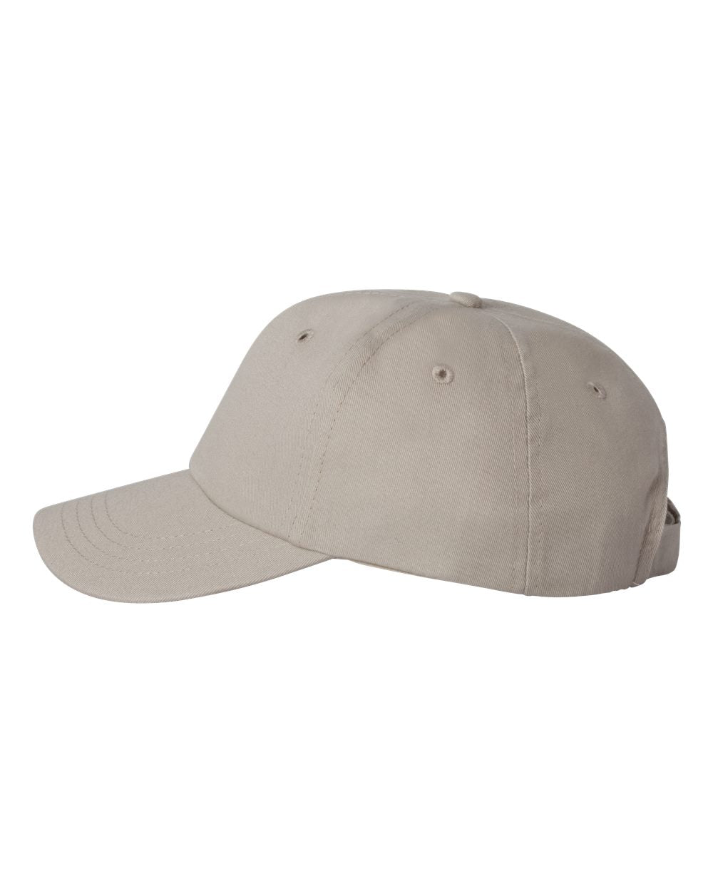 Khaki Color Valucap Econ Cap Side View
