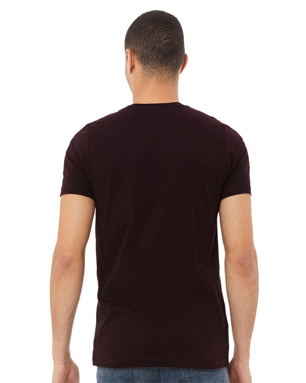 BELLA + CANVAS Unisex Jersey Tee 3001 mdl Oxblood Black Color BELLA + CANVAS Unisex Jersey Tee