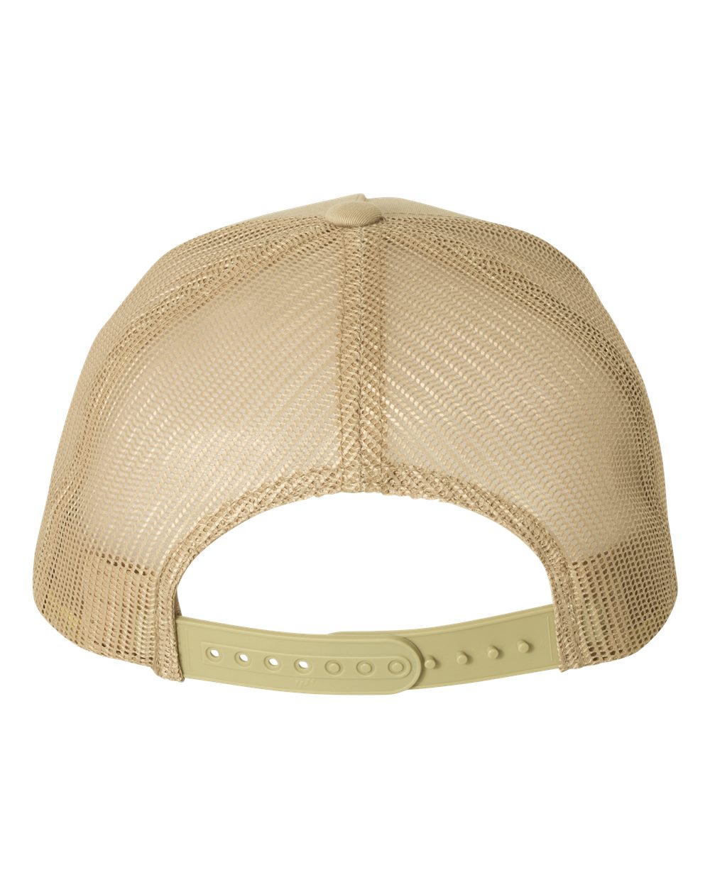 Khaki Color Retro Trucker Cap Back View