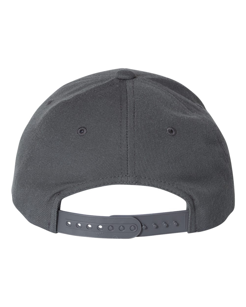 Dark Grey Color Premium Curved Visor Snapback Cap Back View