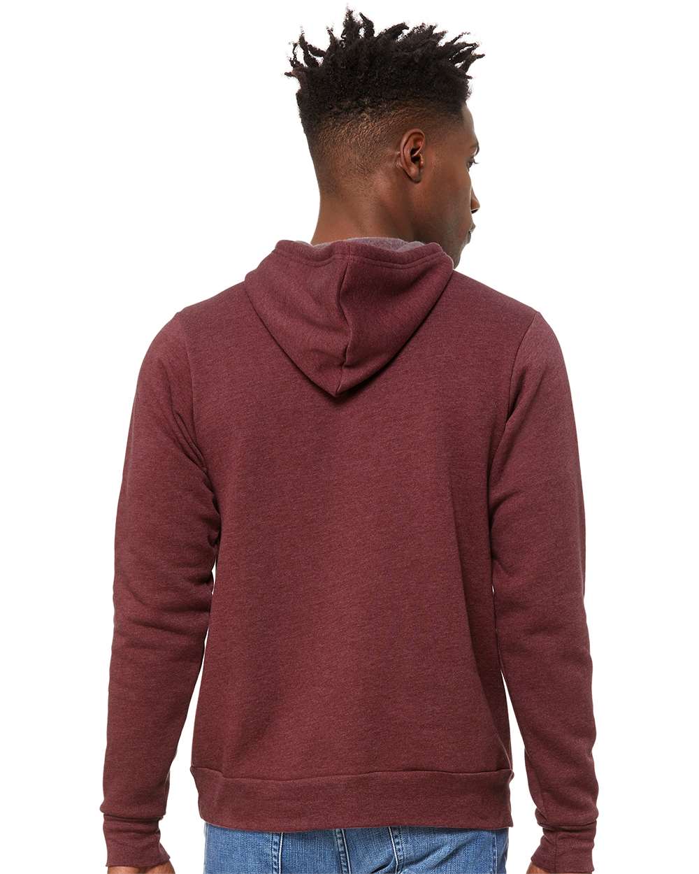 BELLA + CANVAS Unisex Sponge Fleece Hoodie 3719 #colormdl_Heather Maroon