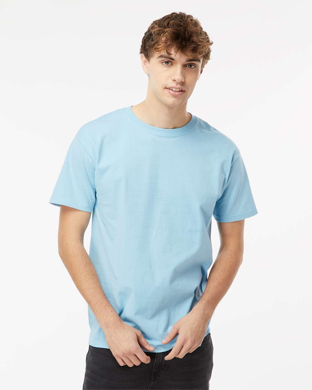 M&O Ring-Spun T-Shirt 5500 #colormdl_Light Blue