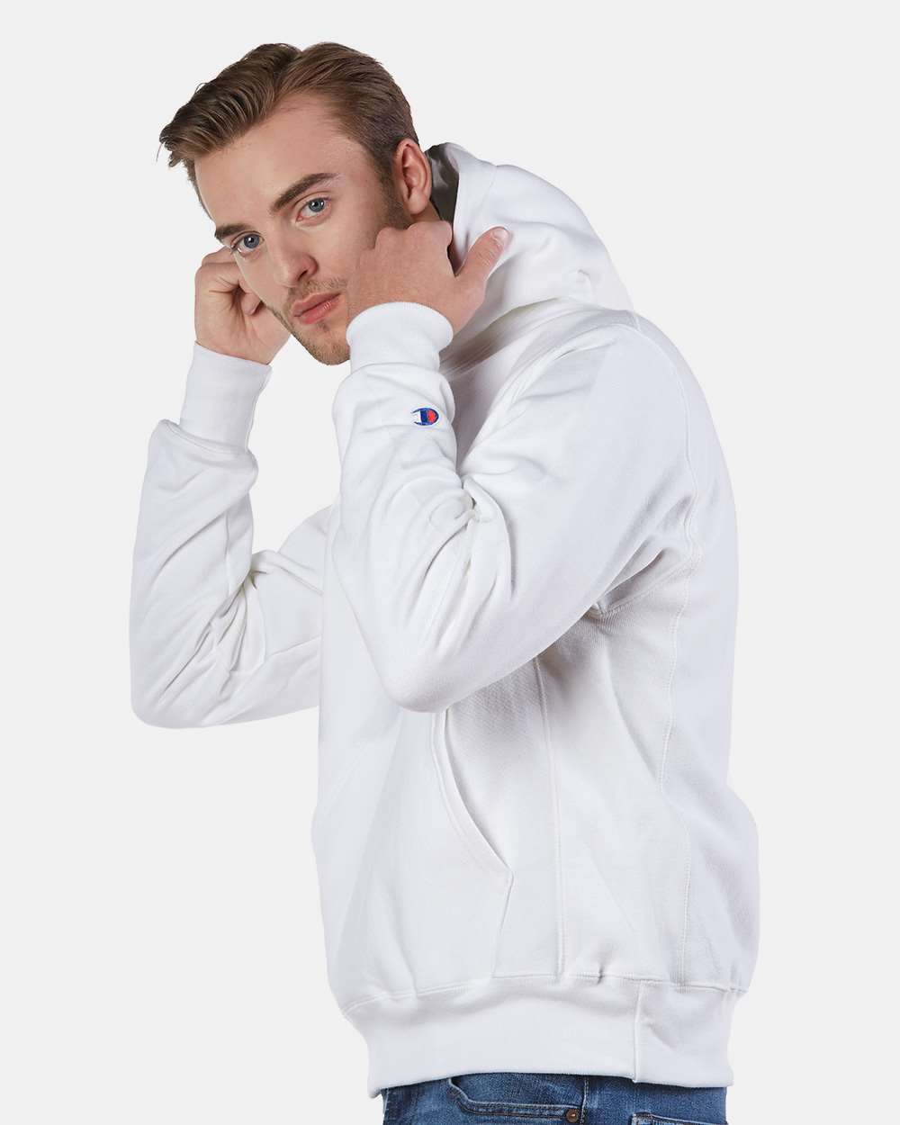Champion Reverse Weave® Hooded Sweatshirt S101 #colormdl_White