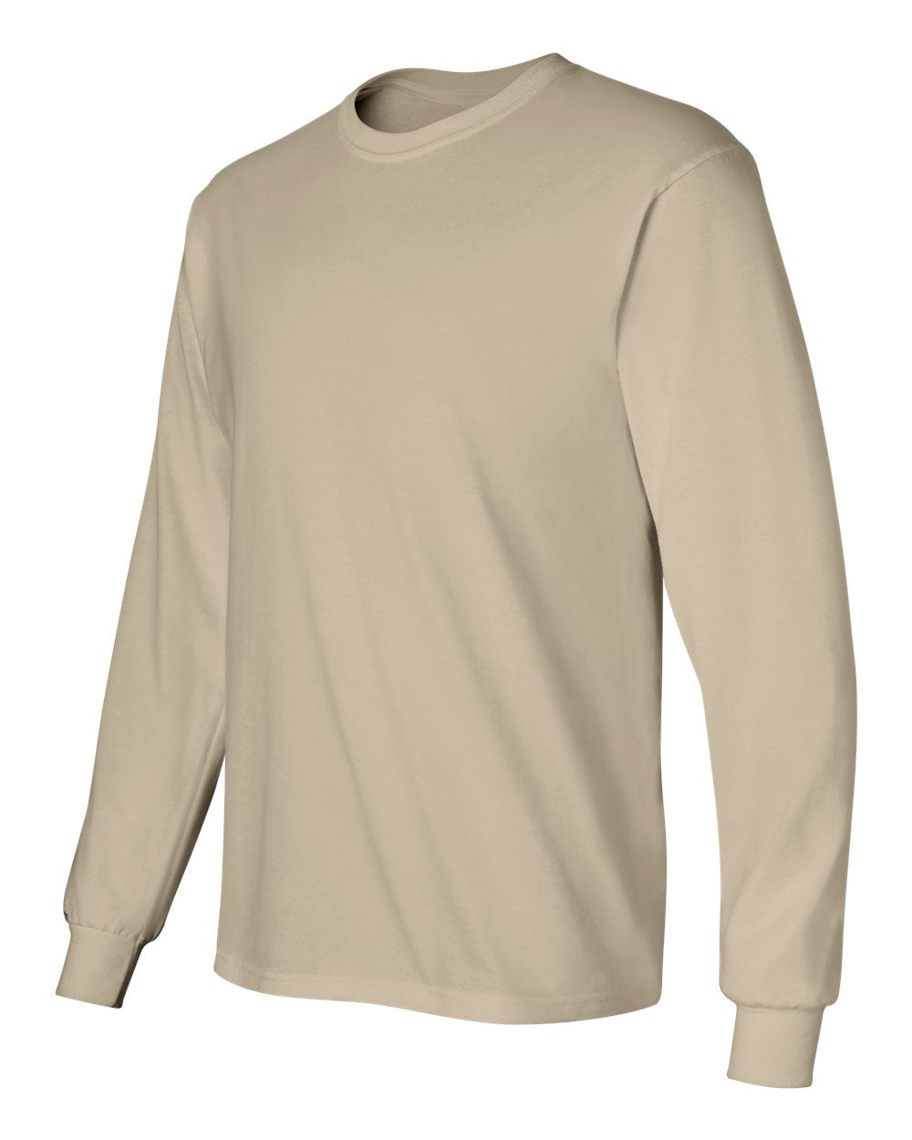 Gildan Ultra Cotton® Long Sleeve T-Shirt 2400 #color_Sand