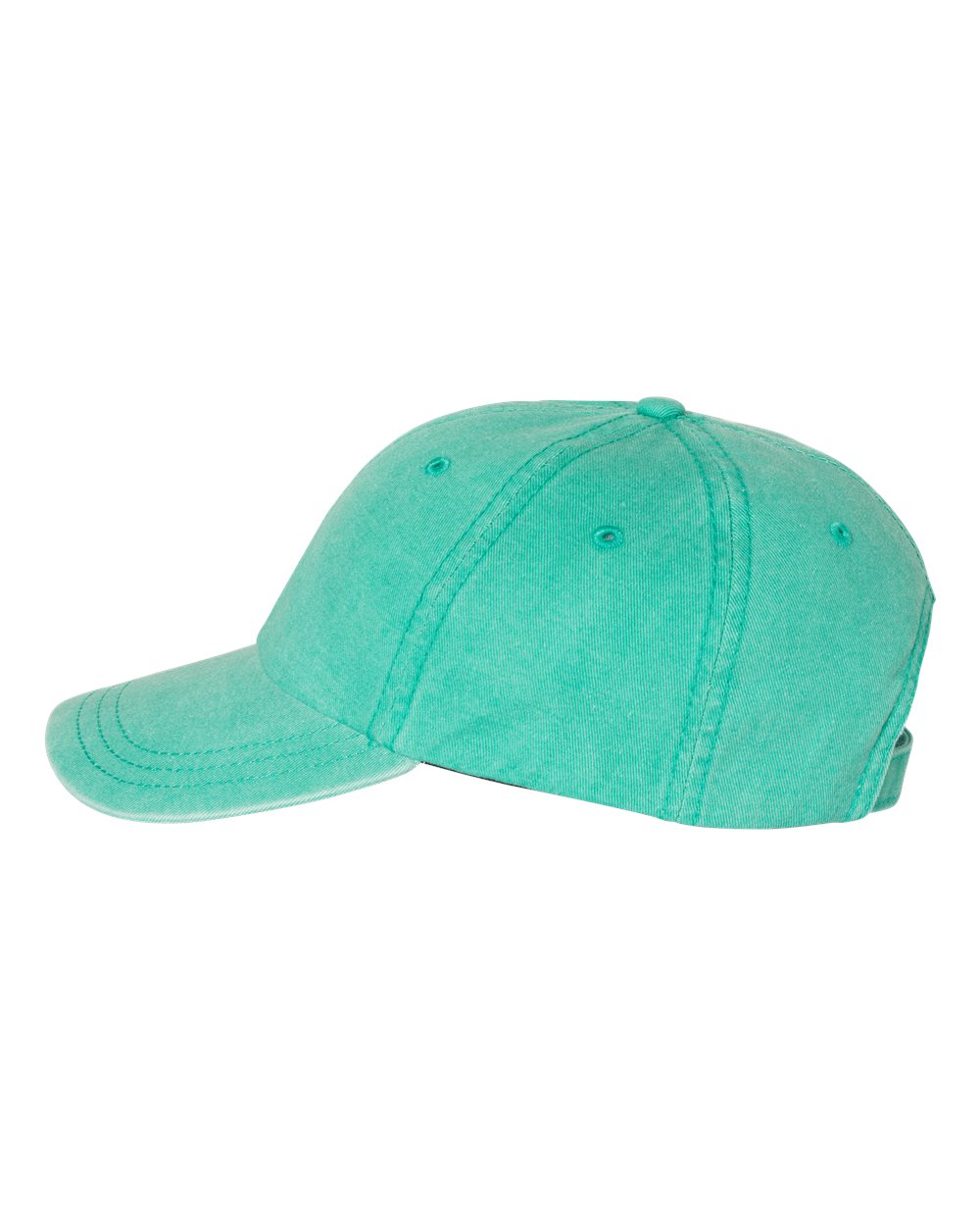 Seafoam Color Sportsman Pigment-Dyed Cap Side View