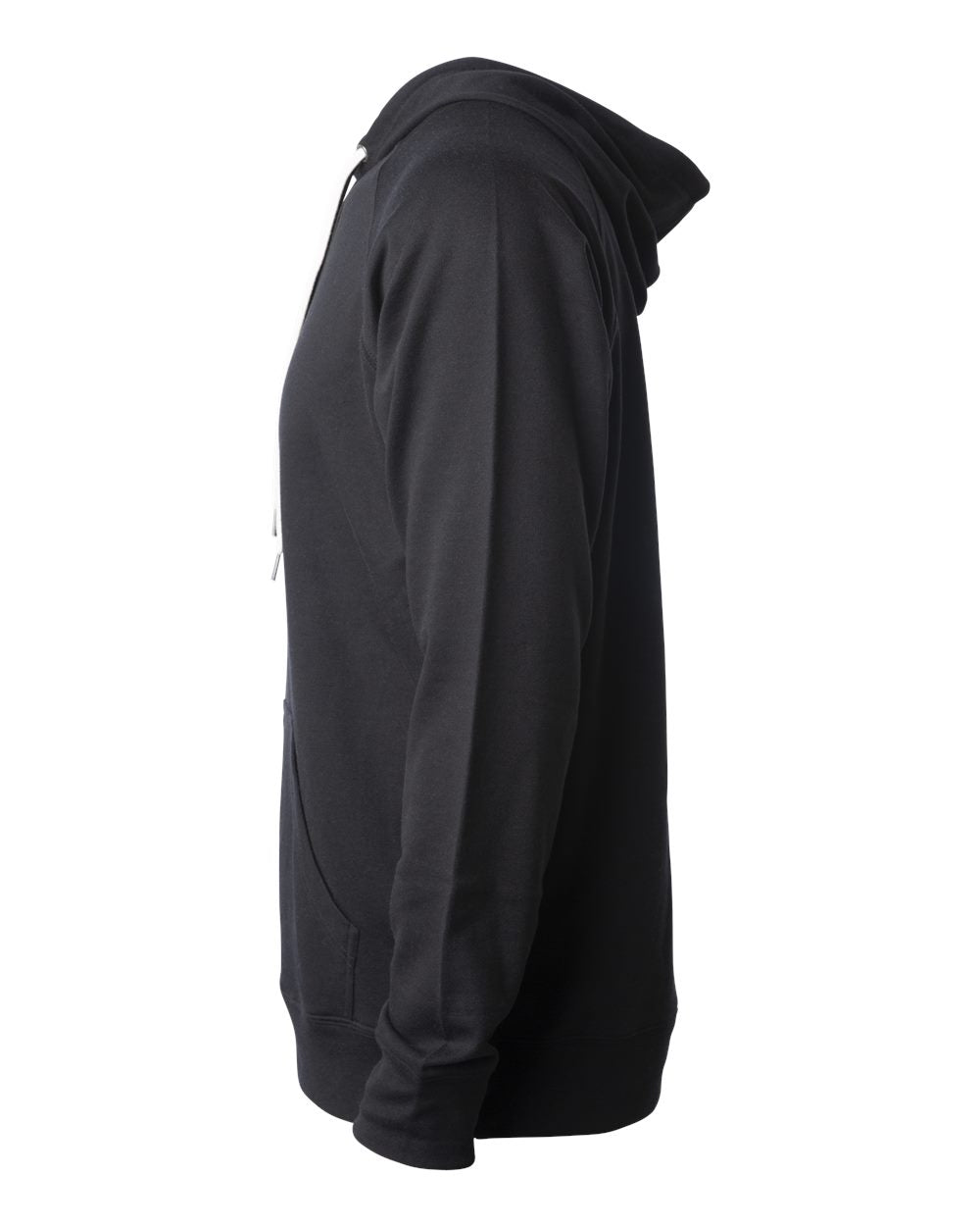 Independent Trading Co. Icon Unisex Lightweight Loopback Terry Hooded Sweatshirt SS1000 #color_Black