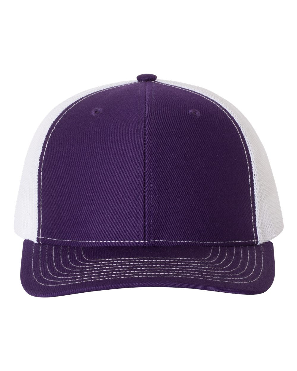 Purple and White Color Adjustable Snapback Trucker Cap