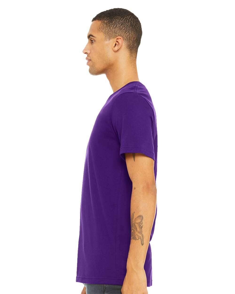 BELLA + CANVAS Unisex Jersey Tee 3001 mdl Team Purple Color BELLA + CANVAS Unisex Jersey Tee