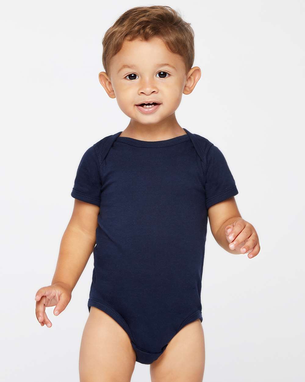 Rabbit Skins Infant Fine Jersey Bodysuit 4424 #colormdl_Navy