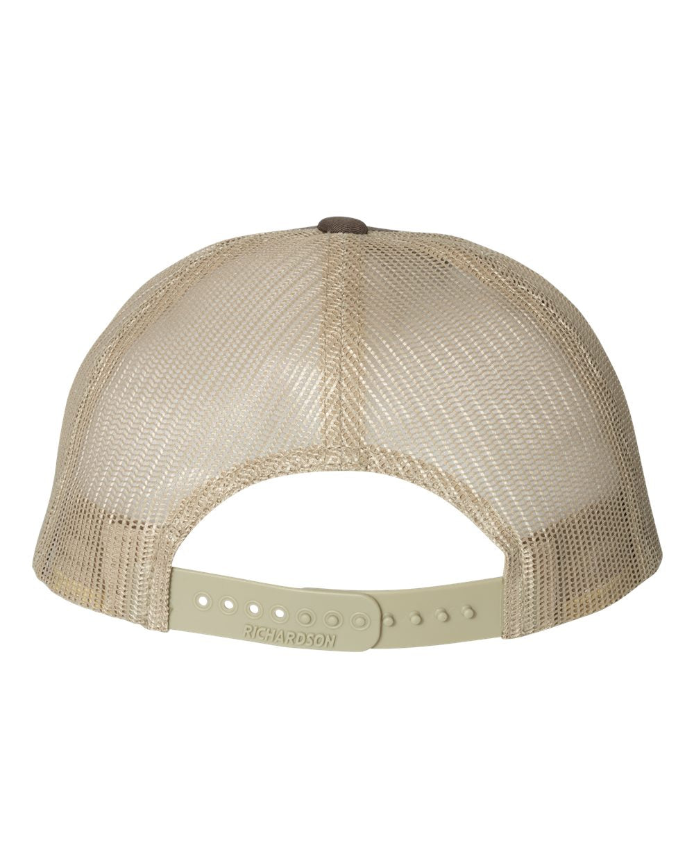 Brown and Khaki Color Richardson Low Pro Trucker Cap Back View