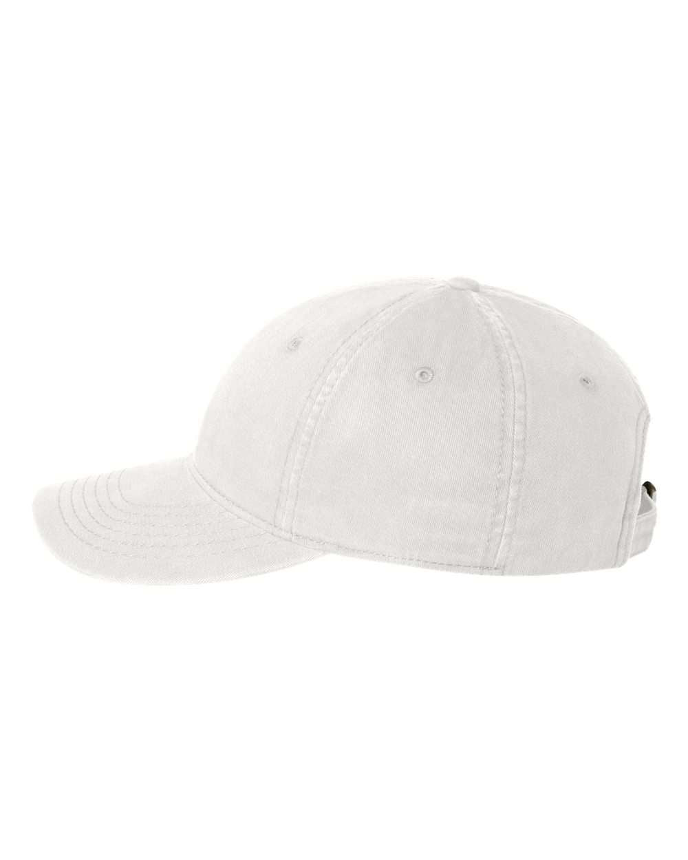 White Color Sportsman Unstructured Cap Side View