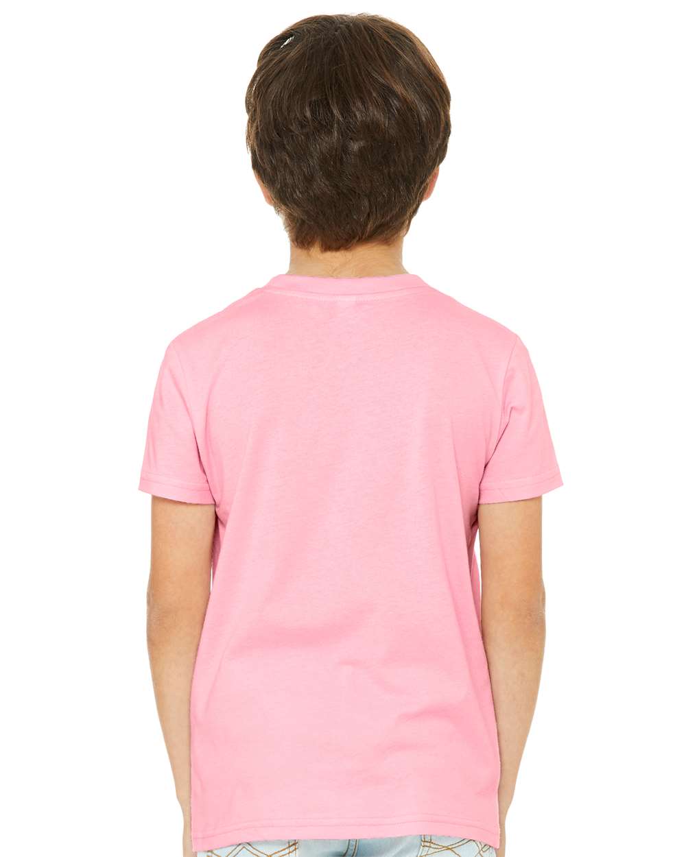 BELLA + CANVAS Youth Unisex Jersey Tee 3001Y #colormdl_Pink