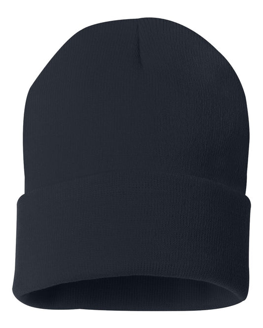 Navy Color Sportsman Solid 12" Cuffed Beanie
