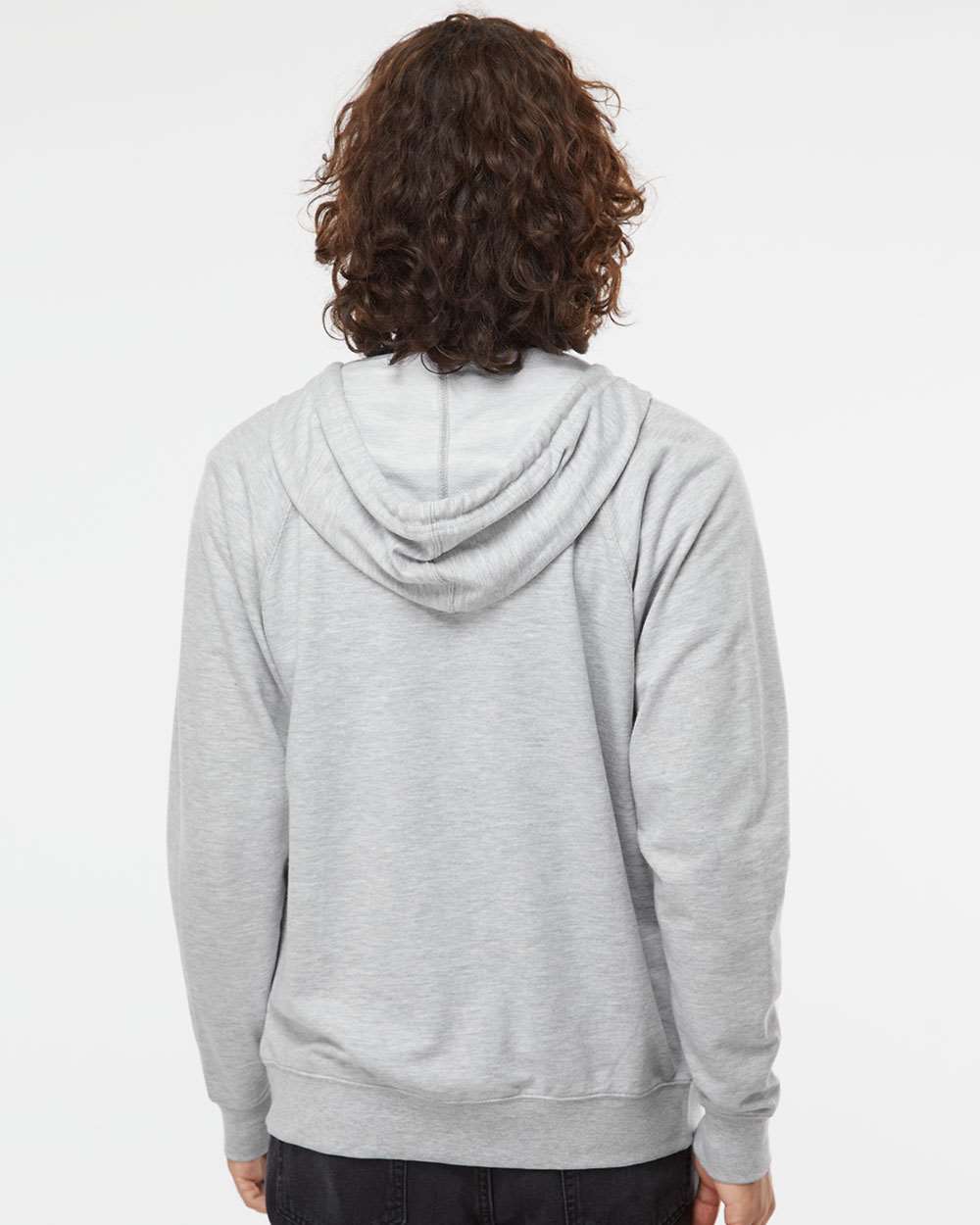 Independent Trading Co. Icon Unisex Lightweight Loopback Terry Full-Zip Hooded Sweatshirt SS1000Z #colormdl_Athletic Heather