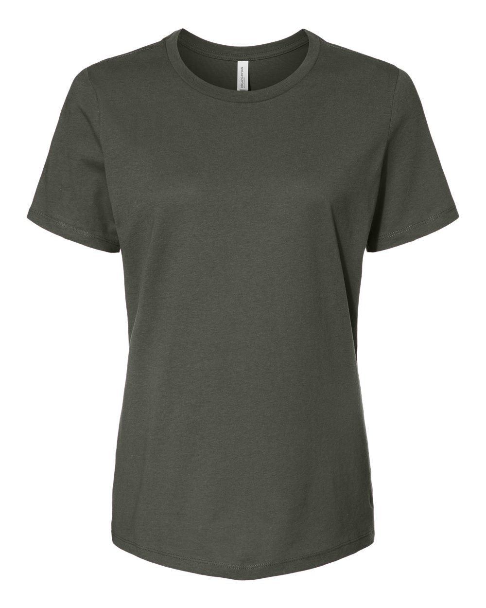 Military Green Color Women’s Relaxed Jersey Tee