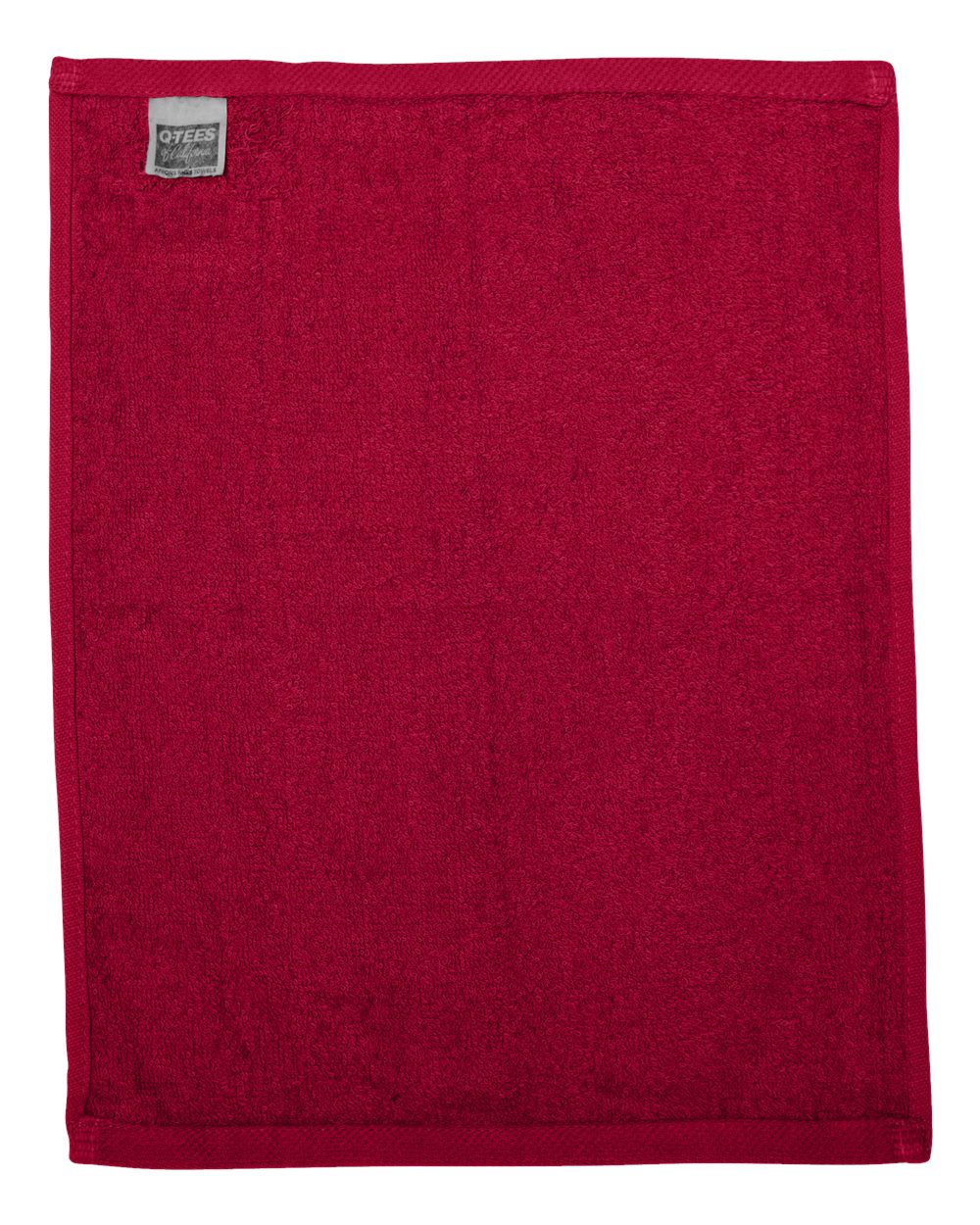 Q-Tees Hemmed Fingertip Towel T600 #color_Red