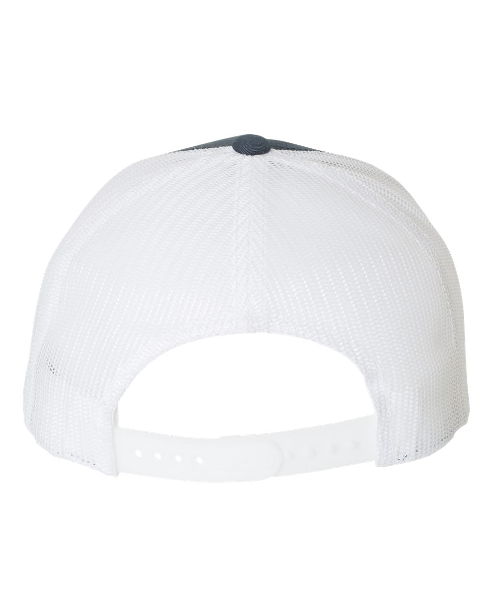Navy and White Color Retro Trucker Cap Back View