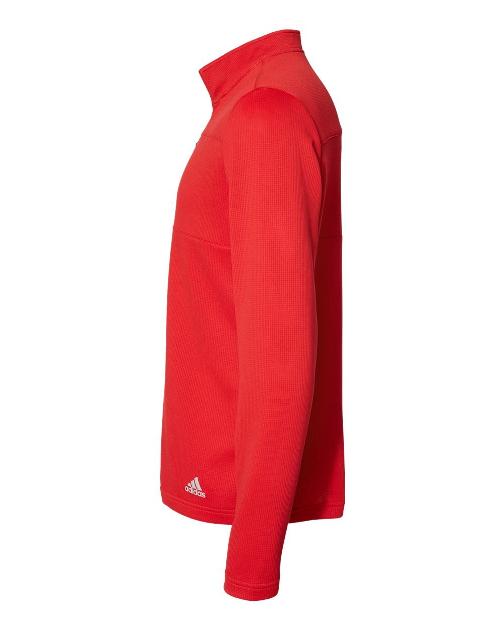 Adidas  A482 3-Stripes Double Knit Quarter-Zip Pullover #color_Team Collegiate Red/ Grey Two