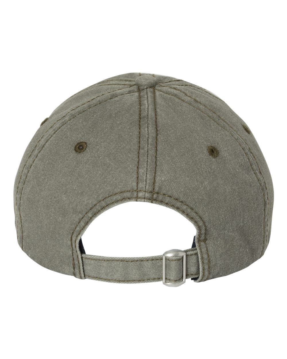 Olive Color Sportsman Pigment-Dyed Cap Back View