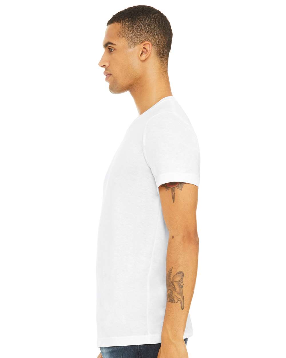 BELLA + CANVAS Unisex Triblend Tee 3413 #colormdl_Solid White Triblend