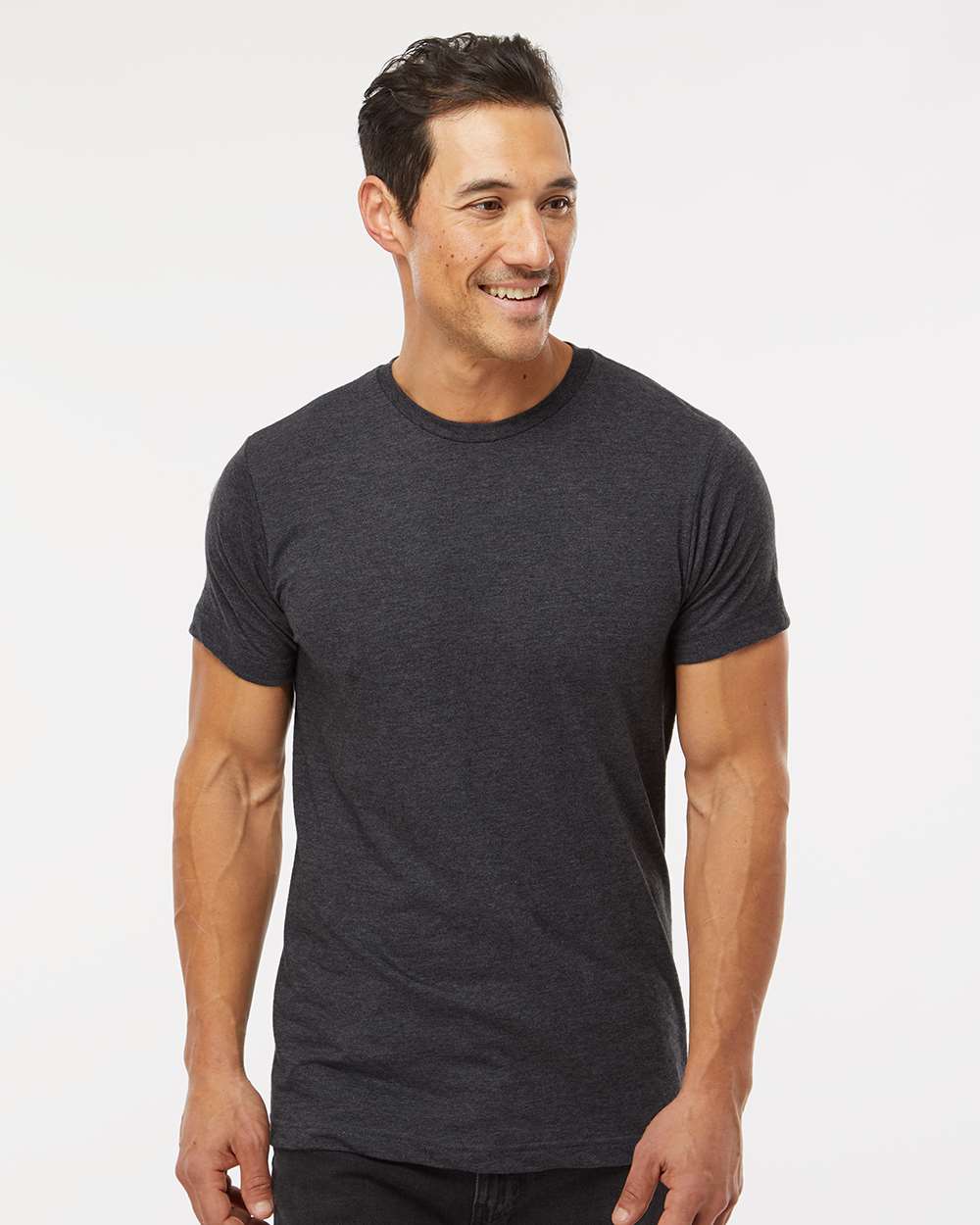 M&O Fine Jersey T-Shirt 4502 #colormdl_Heather Charcoal