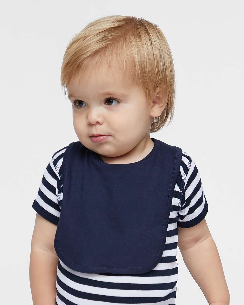 Rabbit Skins Infant Premium Jersey Bib 1005 #colormdl_Navy