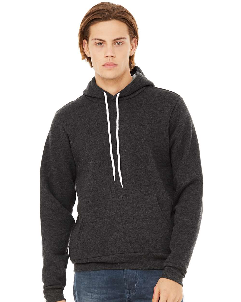 BELLA + CANVAS Unisex Sponge Fleece Hoodie 3719 #colormdl_Dark Grey Heather
