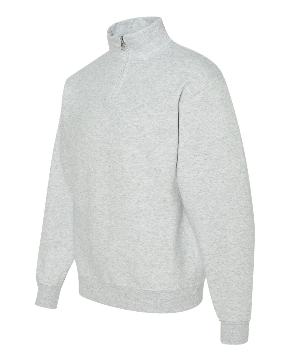 JERZEES Nublend® Cadet Collar Quarter-Zip Sweatshirt 995MR #color_Ash