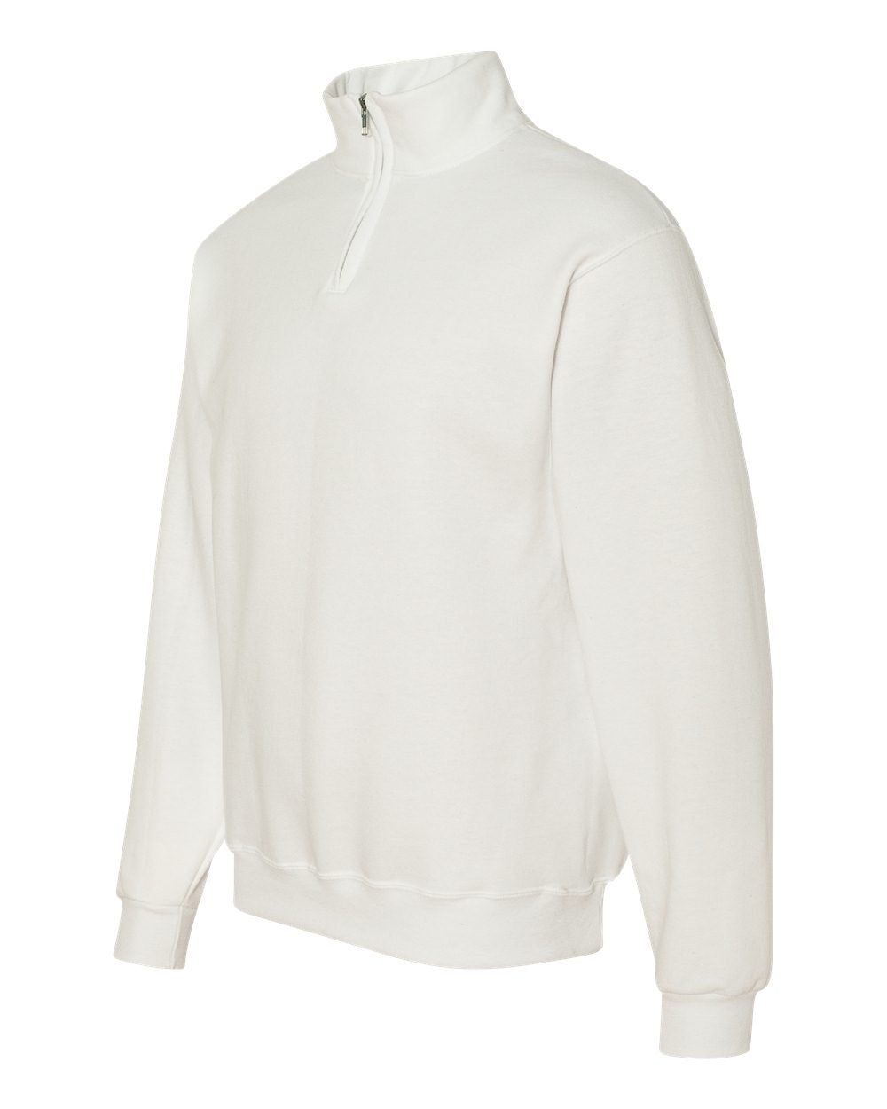 JERZEES Nublend® Cadet Collar Quarter-Zip Sweatshirt 995MR #color_White