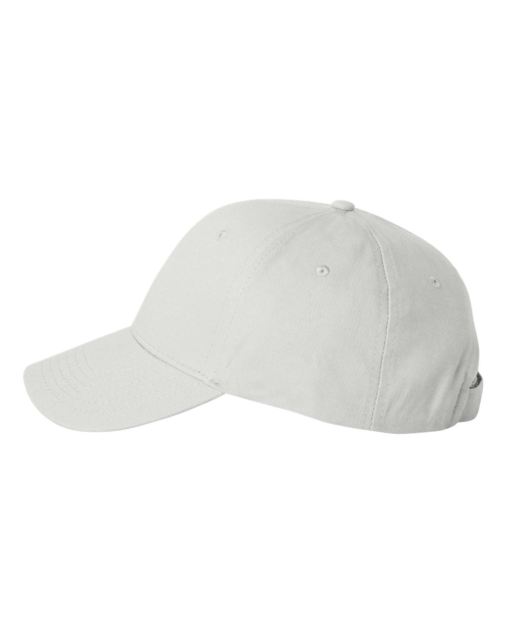 White Color Valucap Chino Cap Side View
