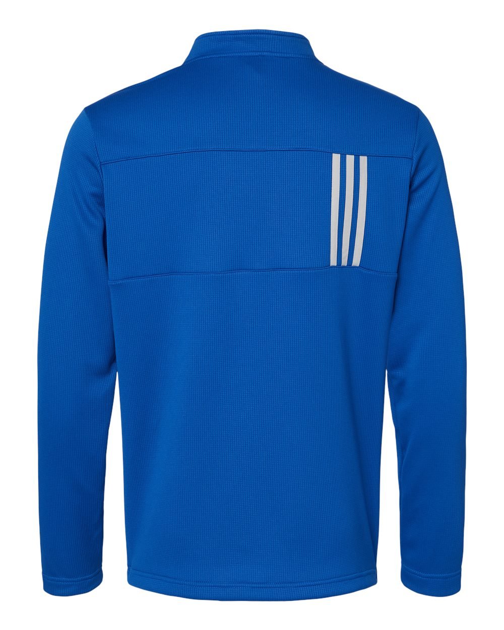 Adidas  A482 3-Stripes Double Knit Quarter-Zip Pullover #color_Team Royal/ Grey Two
