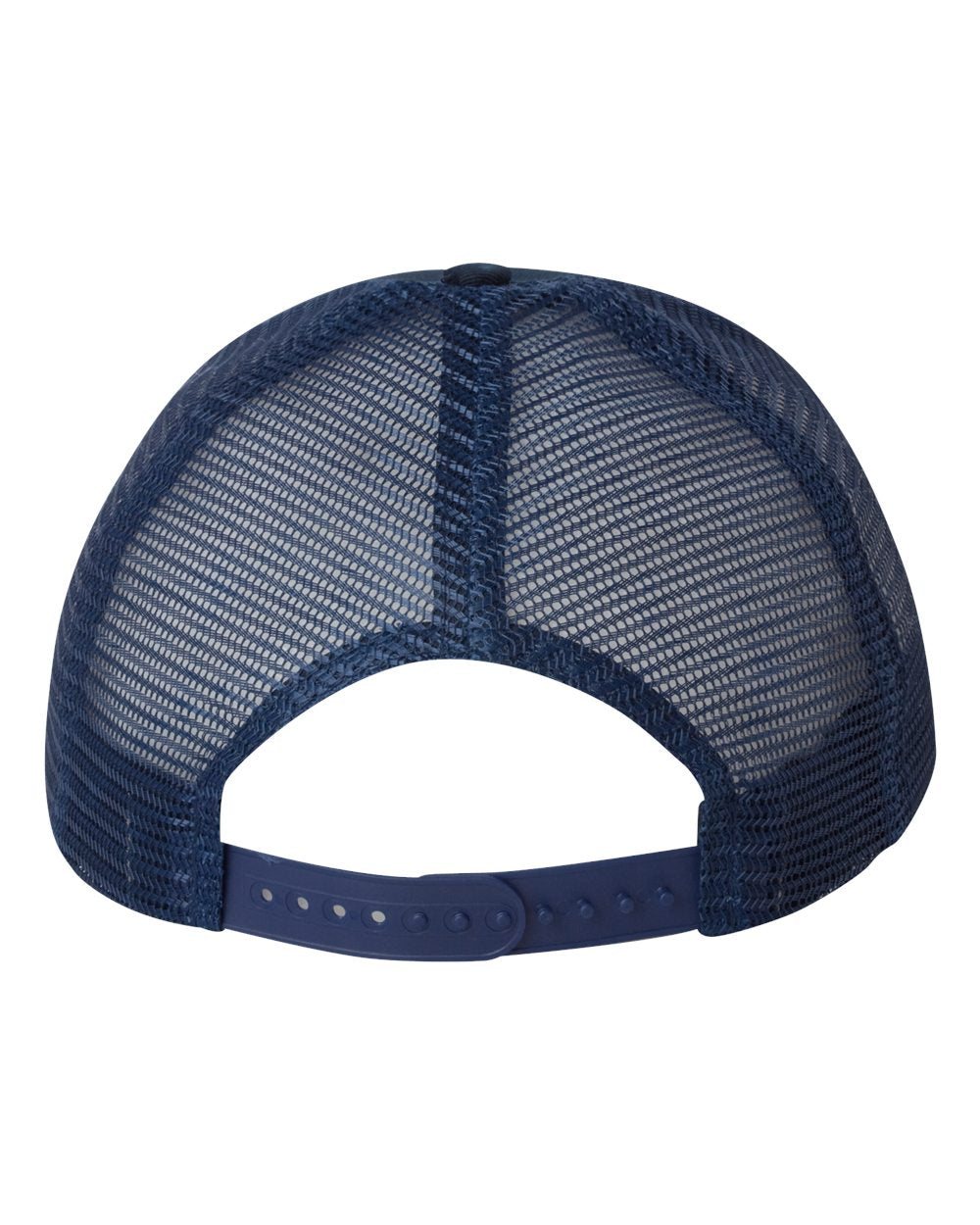 Navy Color Valucap Mesh-Back Trucker Cap Back View