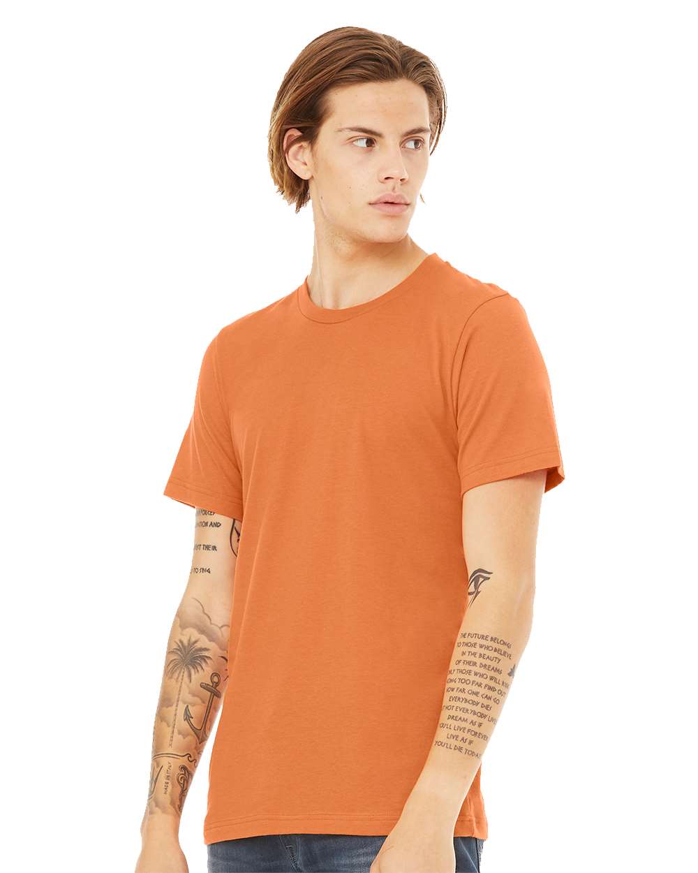 mdl Burnt Orange Color BELLA + CANVAS Unisex Jersey Tee