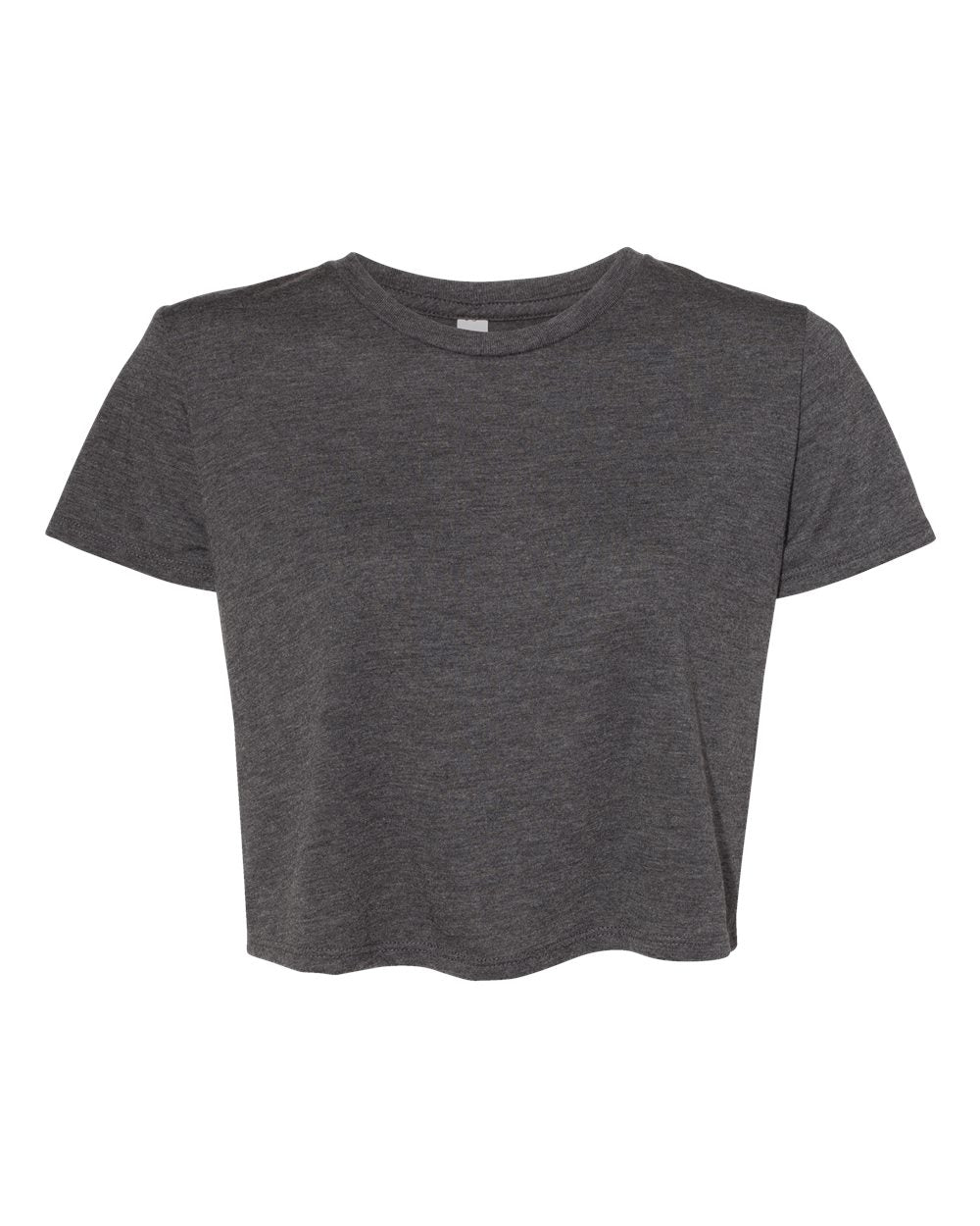 Dark Grey Heather Color Women’s Flowy CropTee