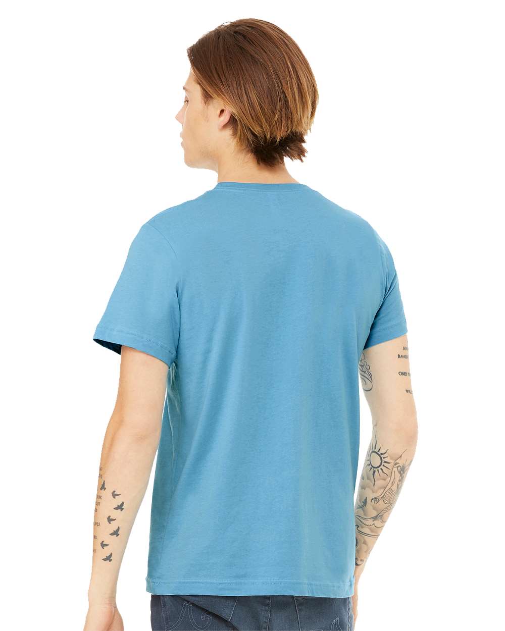 BELLA + CANVAS Unisex Jersey Tee 3001 mdl Ocean Blue Color BELLA + CANVAS Unisex Jersey Tee