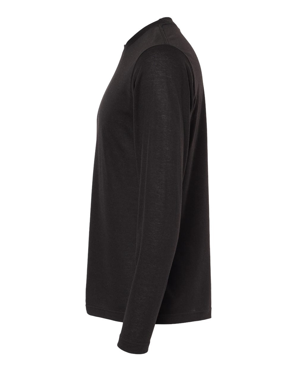 M&O Poly-Blend Long Sleeve T-Shirt 3520 #color_Black