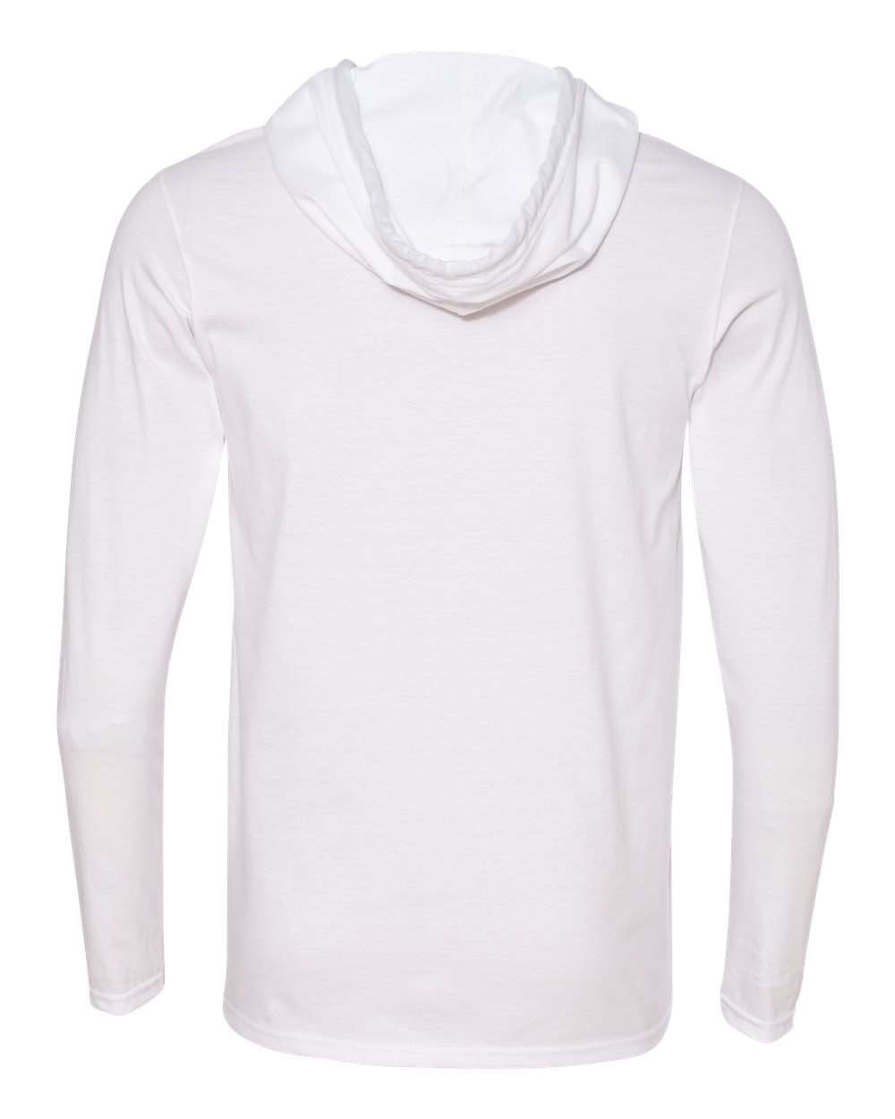 Gildan Softstyle® Lightweight Hooded Long Sleeve T-Shirt 987 #color_White/ Dark Grey