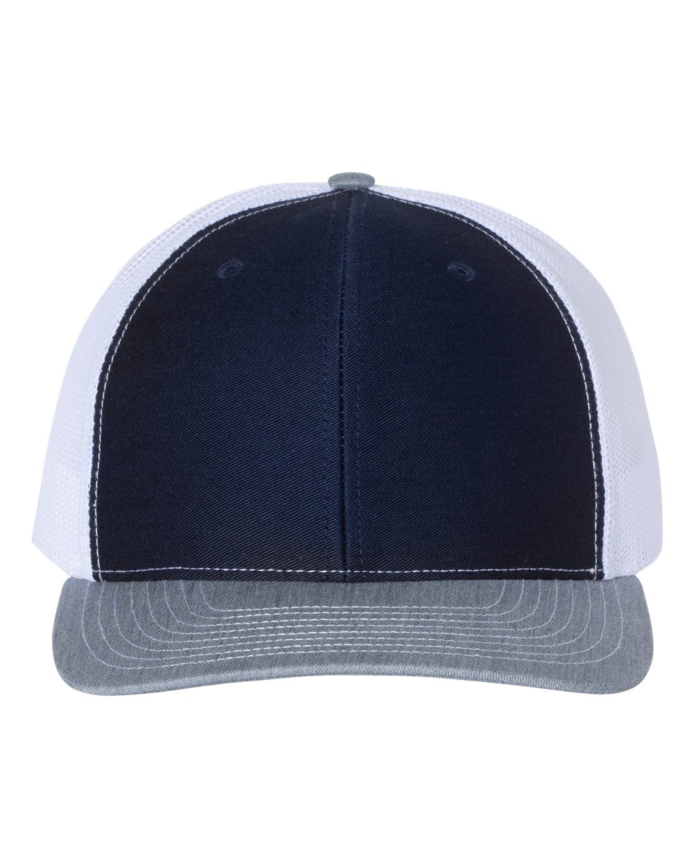 Navy, White and Heather Grey Color Adjustable Snapback Trucker Cap