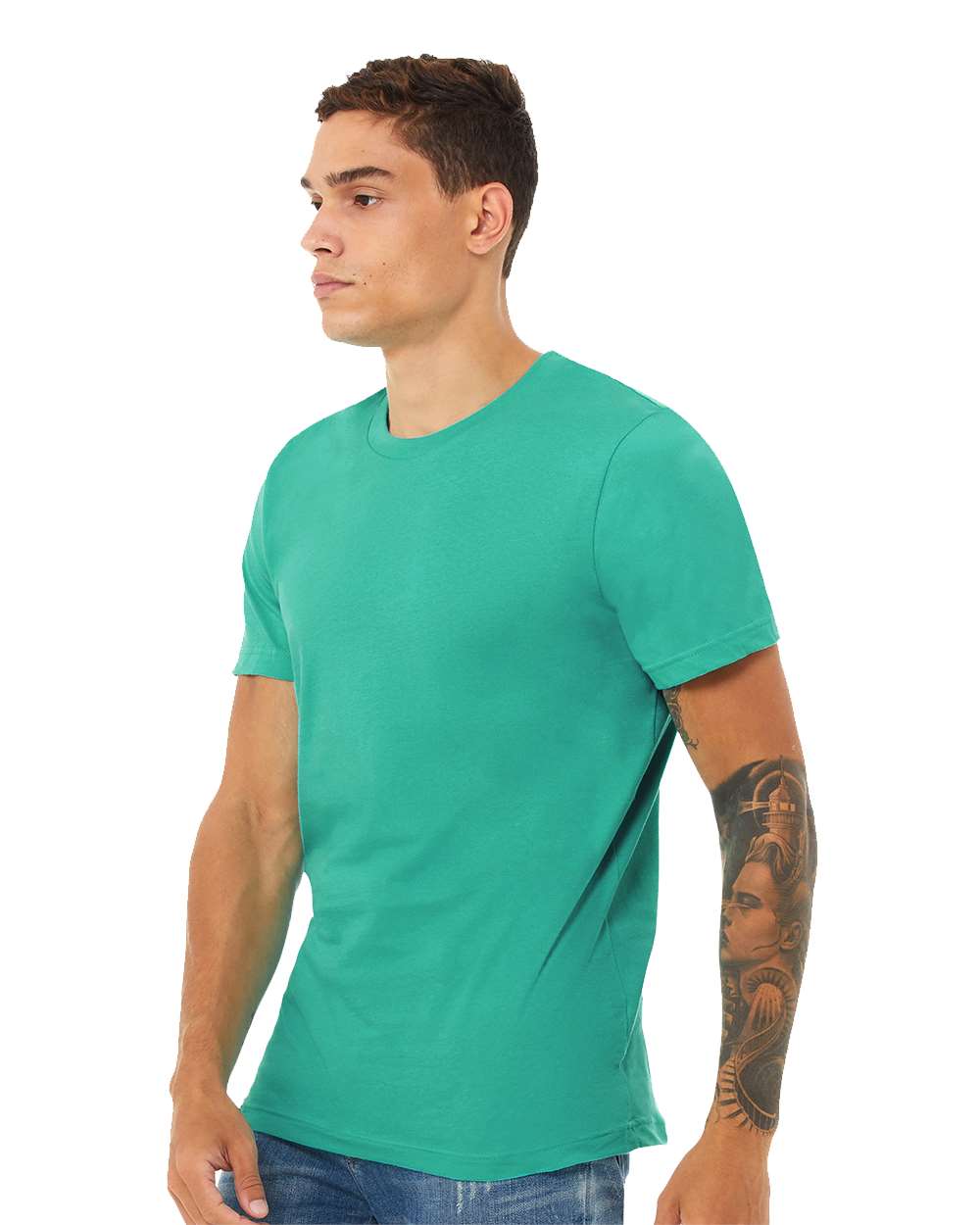 BELLA + CANVAS Unisex Jersey Tee 3001 mdl Teal Color BELLA + CANVAS Unisex Jersey Tee