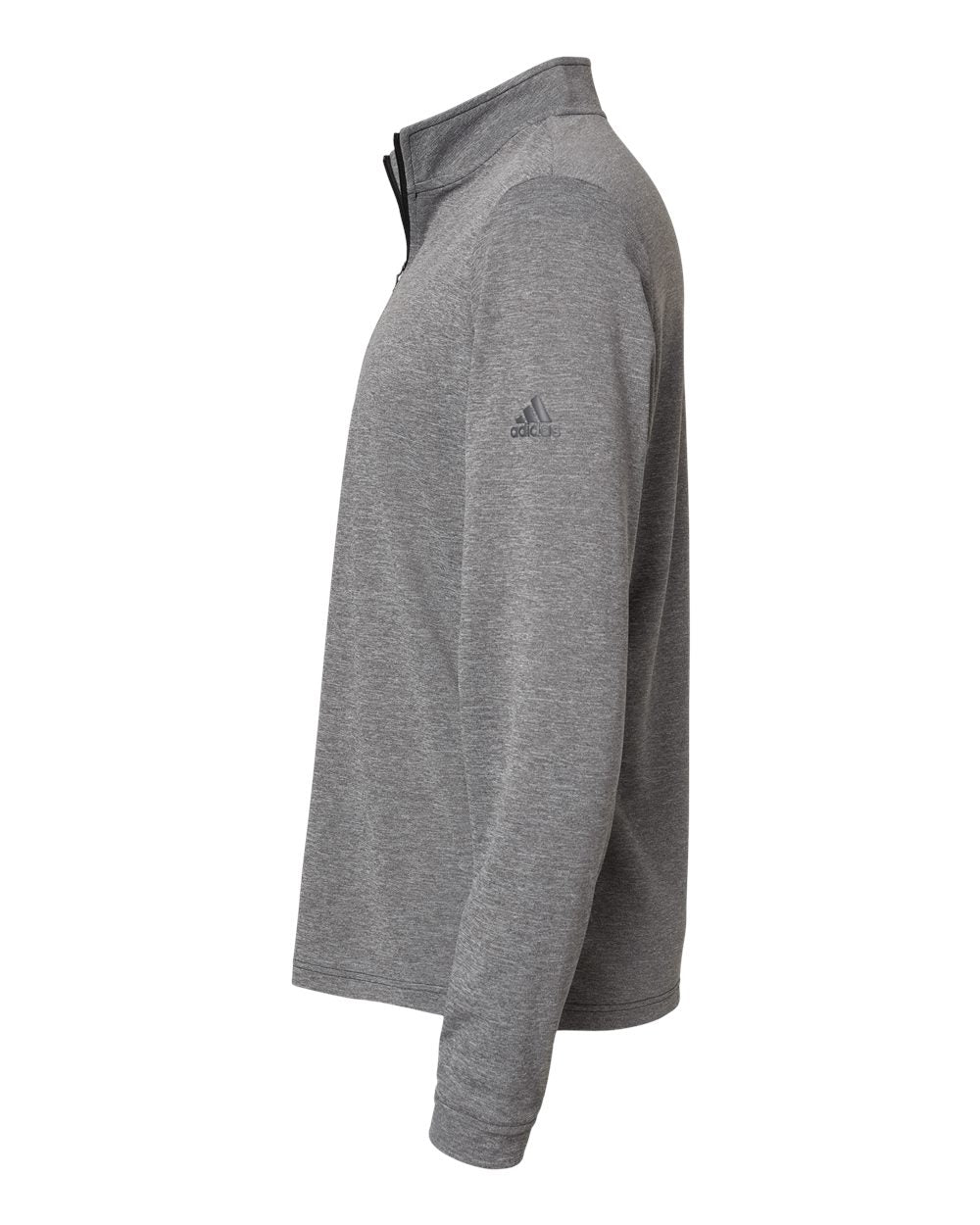 Adidas A401 Lightweight Quarter-Zip Pullover #color_Black Heather