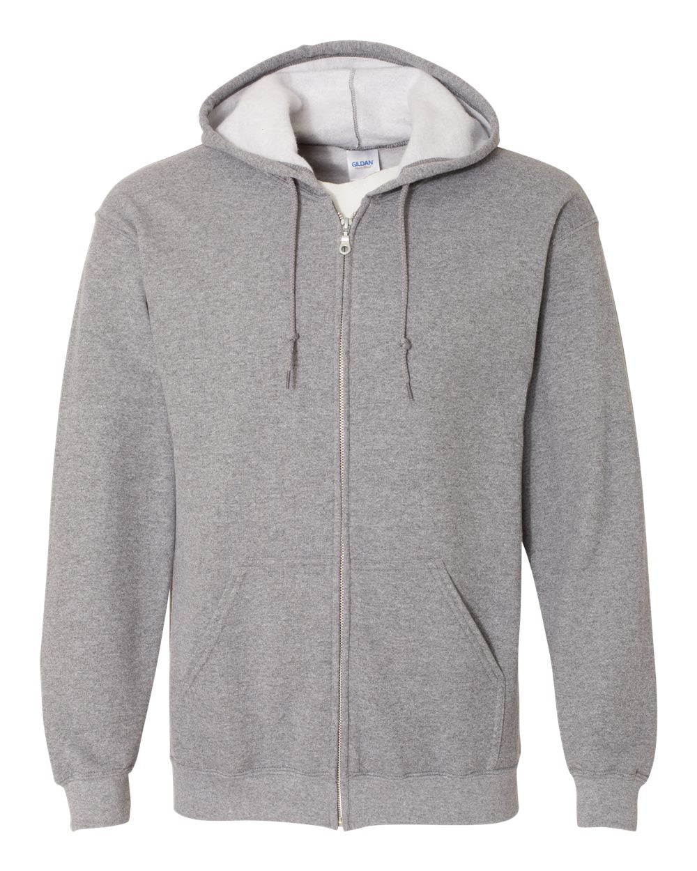 Gildan Heavy Blend™ Full-Zip Hooded Sweatshirt 18600 #color_Graphite Heather