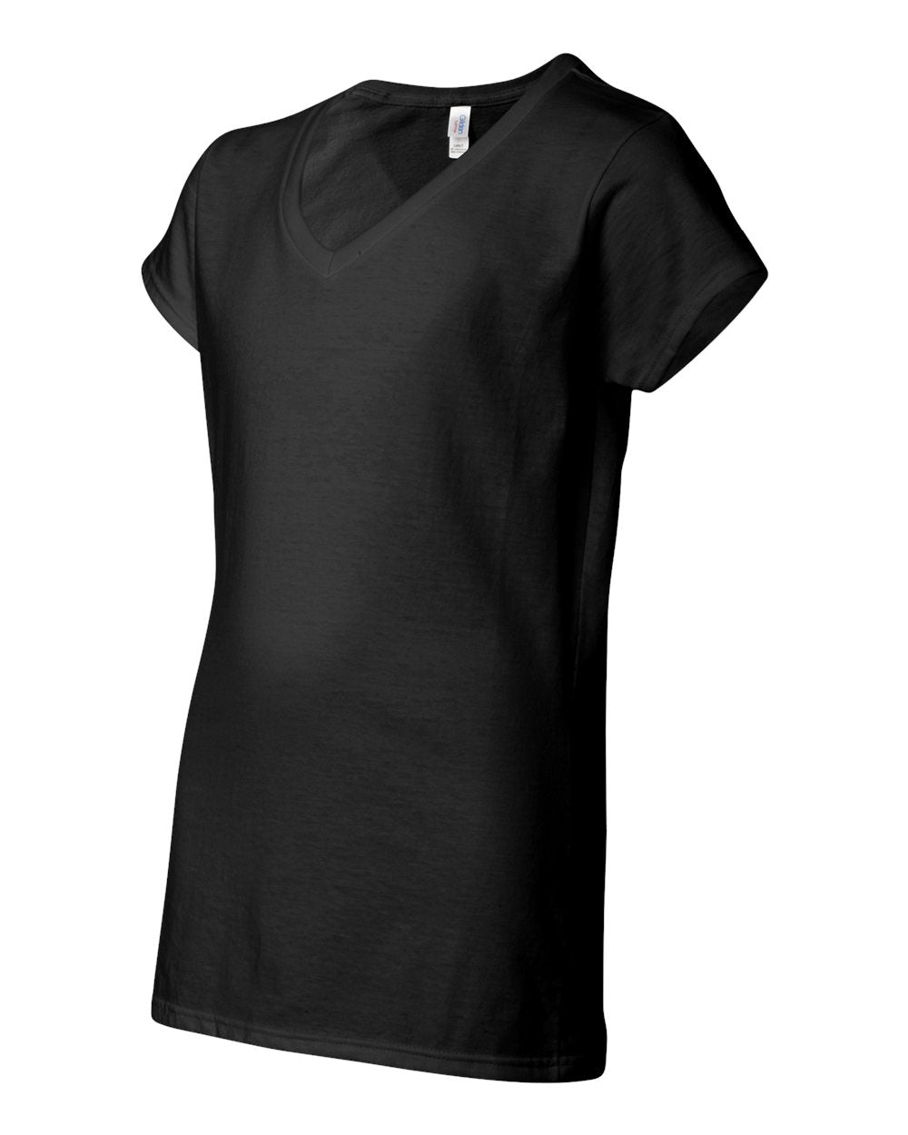 Gildan Softstyle® Women’s V-Neck T-Shirt 64V00L #color_Black
