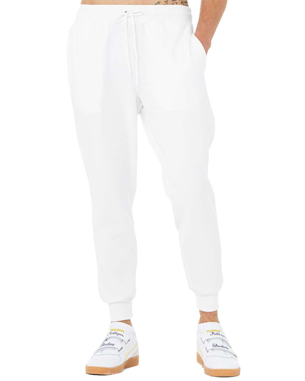 White Color Unisex Joggers