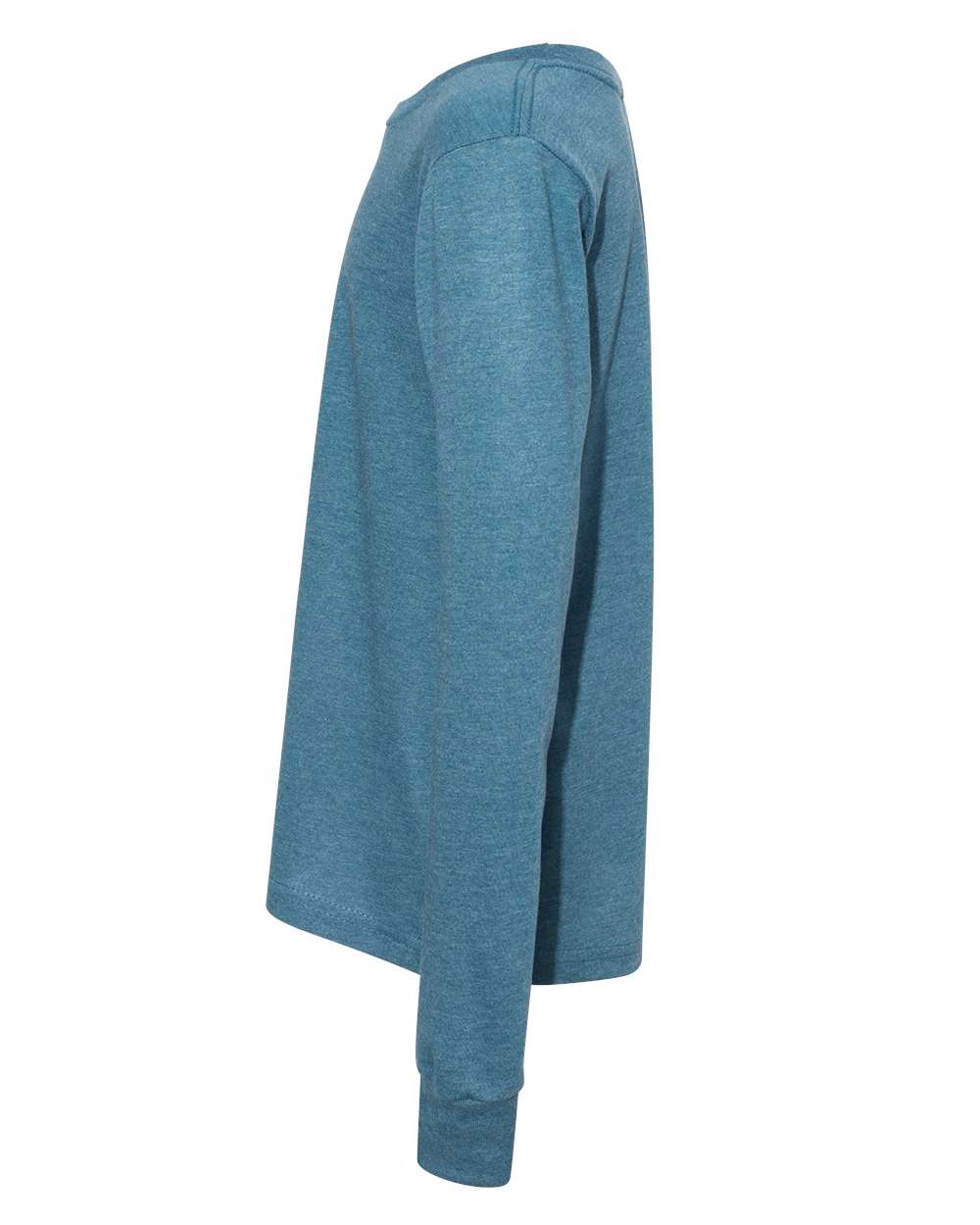 BELLA + CANVAS Unisex Heather CVC Long Sleeve Tee 3501CVC #color_Heather Deep Teal